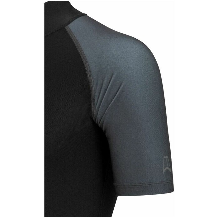 2024 Orca Mens Bossa Short Sleeve Rash Vest MAA1 - Black